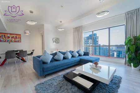 شقة 2 غرفة نوم للايجار في جميرا بيتش ريزيدنس، دبي - Living . jpg