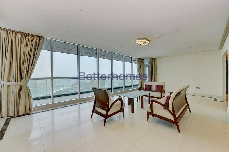 3 BR on  High Floor with Sea View in Dubai Marina
