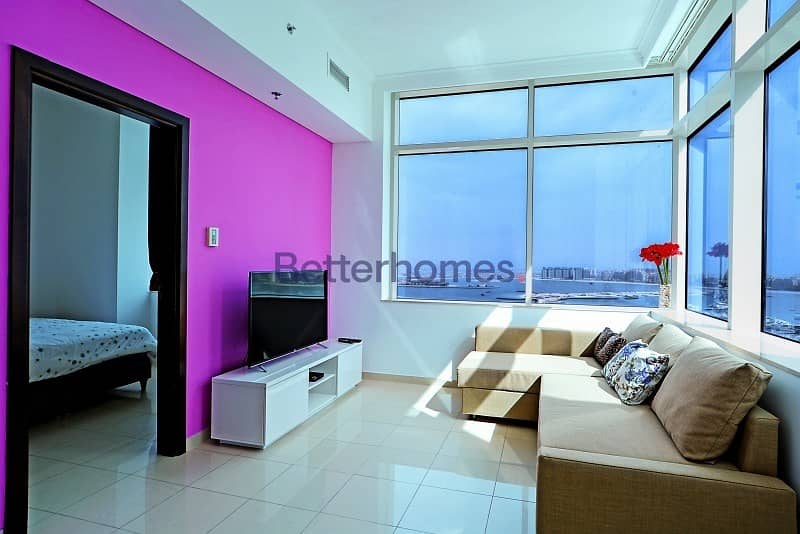 Furnished with Balcony in Botanica - Dubai Marina