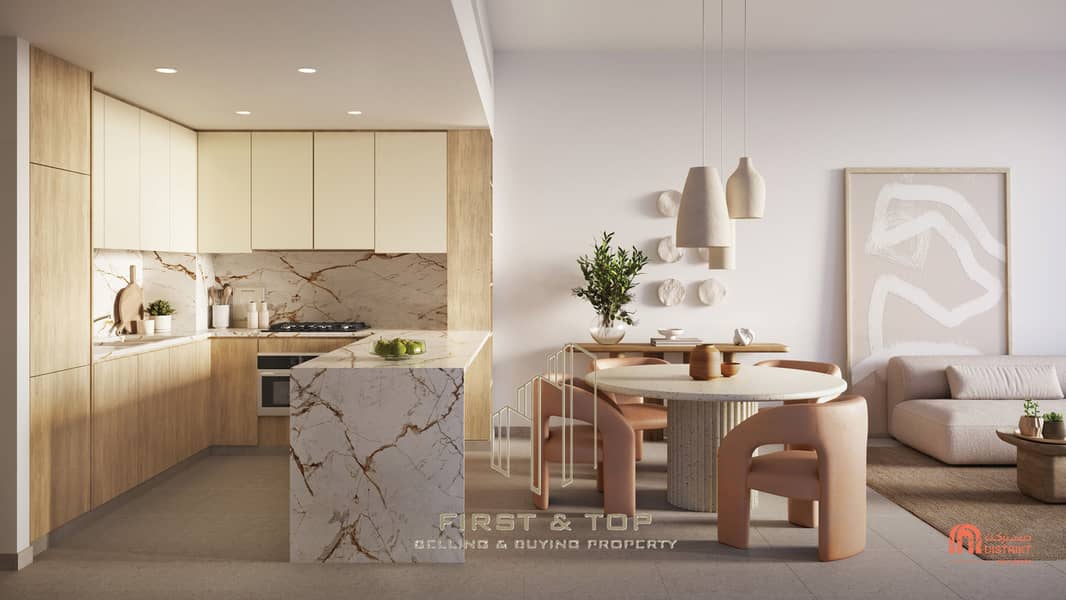 5 DISTRIKT Ghaf Woods_2BD Kitchen & Livingroom Terra_Light. jpg