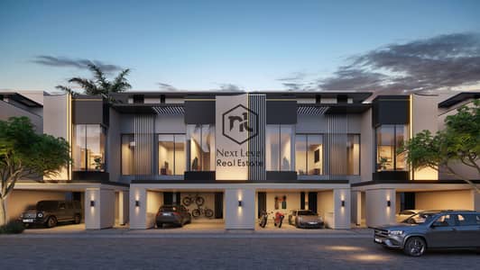 3 Bedroom Villa for Sale in Mohammed Bin Rashid City, Dubai - Townhouses - front view - night. jpeg