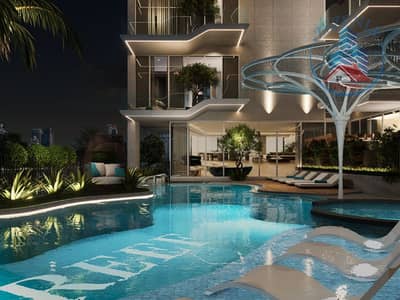 迪拜公寓大楼， 迪拜 2 卧室公寓待售 - POOL NIGHT . png