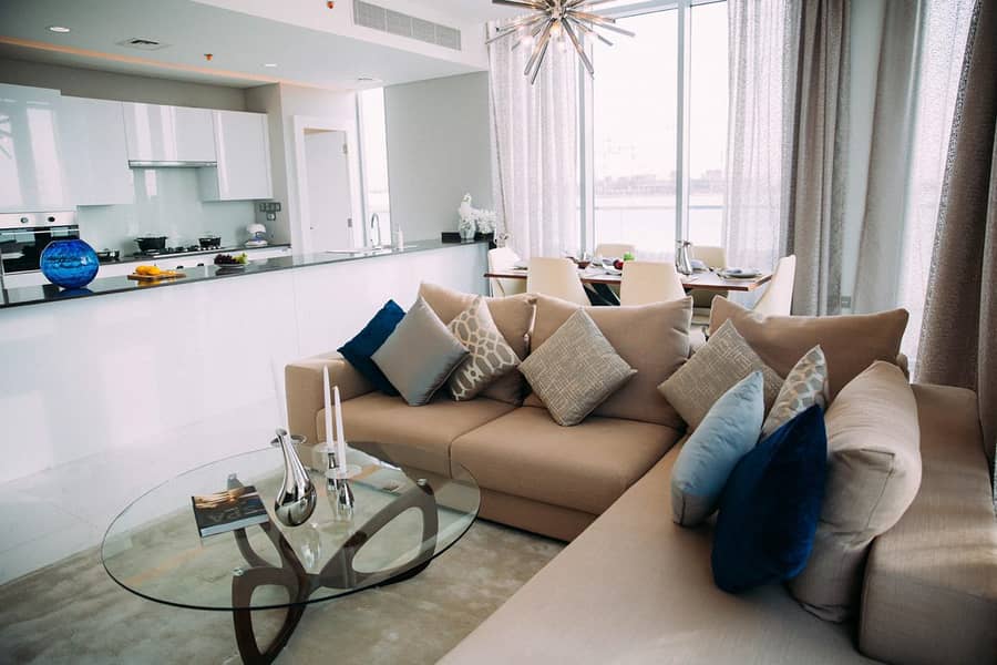 luxury apartment with lagoon view