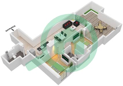 Studio One Tower - 2 Bedroom Apartment Type/unit 2D/UNIT G02 FLOOR GROUND Floor plan