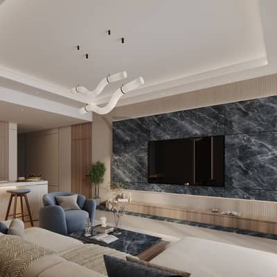 شقة 1 غرفة نوم للبيع في الخليج التجاري، دبي - SkyHall Living Area (1). jpg