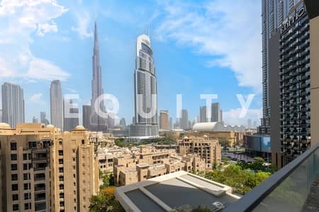 2 Bedroom Apartment for Rent in Downtown Dubai, Dubai - Burj Khalifa View | OT Views | Unfurnished