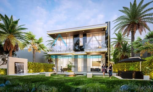 فیلا 5 غرف نوم للبيع في داماك لاجونز، دبي - Villa V4-Venice Rear. jpg