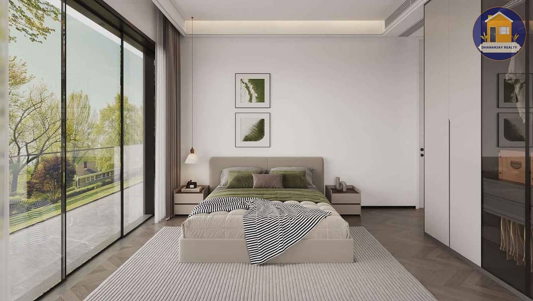 11 spacious bedroom at Forest City Tower Majan Dubai. jpg