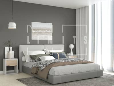 迪拜乐园， 迪拜 3 卧室联排别墅待售 - modern-bedroom-with-dark-gray-wall. jpg