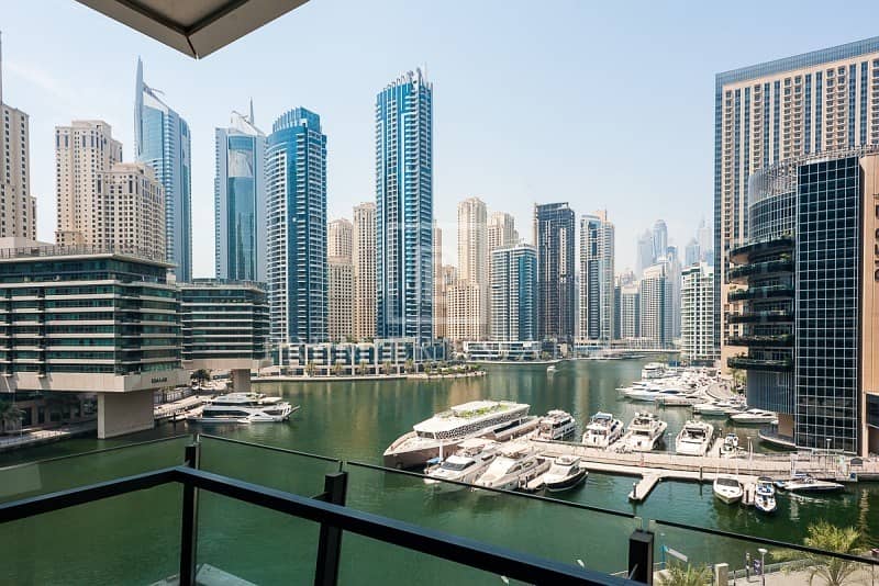 Fully Furnished 2BR with Full Marina view