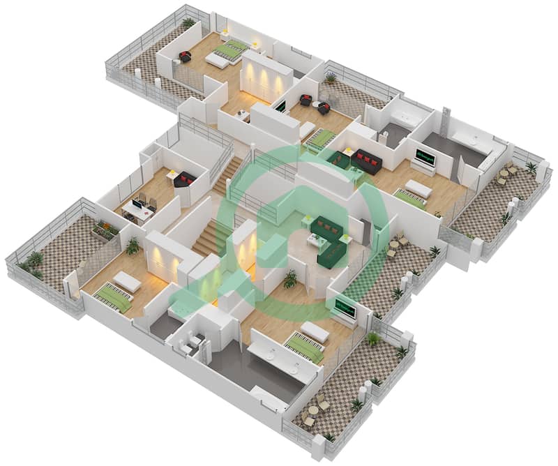 Floor plans for Type I 6bedroom Villas in Sanctuary Falls