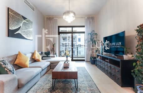 阿尔弗雷德街区， 迪拜 1 卧室单位待租 - living room 2-min. jpg