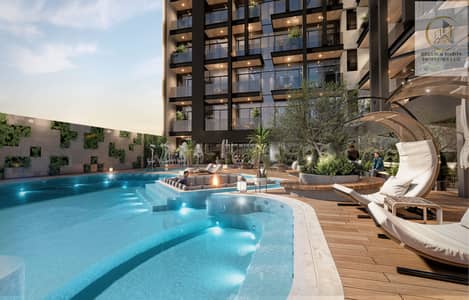 1 Bedroom Flat for Sale in Jumeirah Village Circle (JVC), Dubai - Leisure Pool & Sunken Sitting. jpg