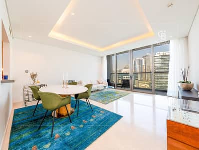 2 Bedroom Apartment for Rent in Business Bay, Dubai - Fully Furnished | High Floor | Lake View
