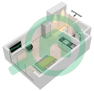 RD 1 - Studio Apartment Type/unit A / UNIT Q22 FLOOR 8 Floor plan