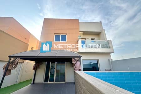 3 Bedroom Villa for Rent in Al Samha, Abu Dhabi - Single Row 3BR+Maids | End Unit | Private Pool