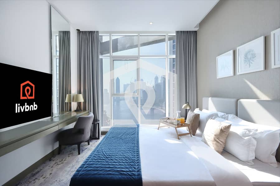 Livbnb - Classy Studio w Panoramic Dubai Canal View - Image 16