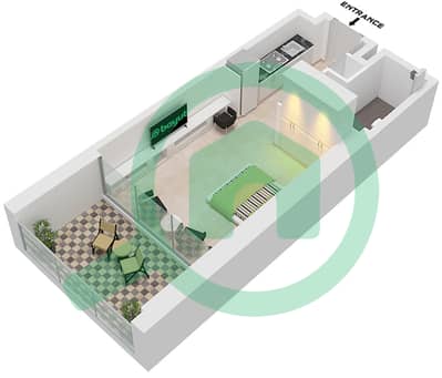 Binghatti Skyrise Tower C - Studio Apartment Type 01,04 Floor plan