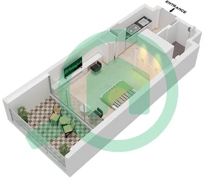 Binghatti Skyrise Tower C - Studio Apartment Type 05 Floor plan