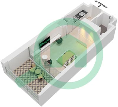 Binghatti Skyrise Tower C - Studio Apartment Type 07 Floor plan