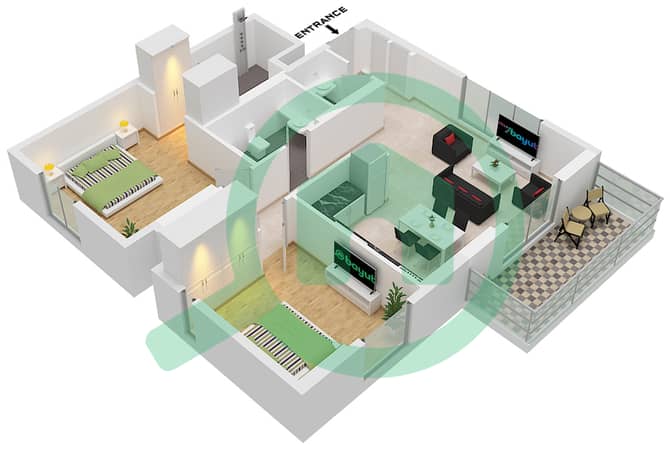 Type 2B-1 Unit 13 Floor 4-11