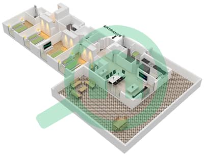 Crystal Residences Tower A - 4 Bedroom Apartment Type/unit 4A / UNIT 2 FLOOR 3 Floor plan