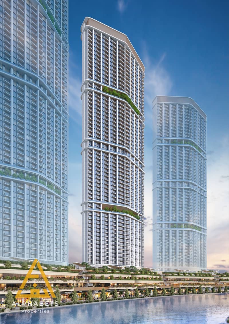 3 A6_DIMOND TOWER_CANAL SIDE_DAY VIEW_RENDER. jpg
