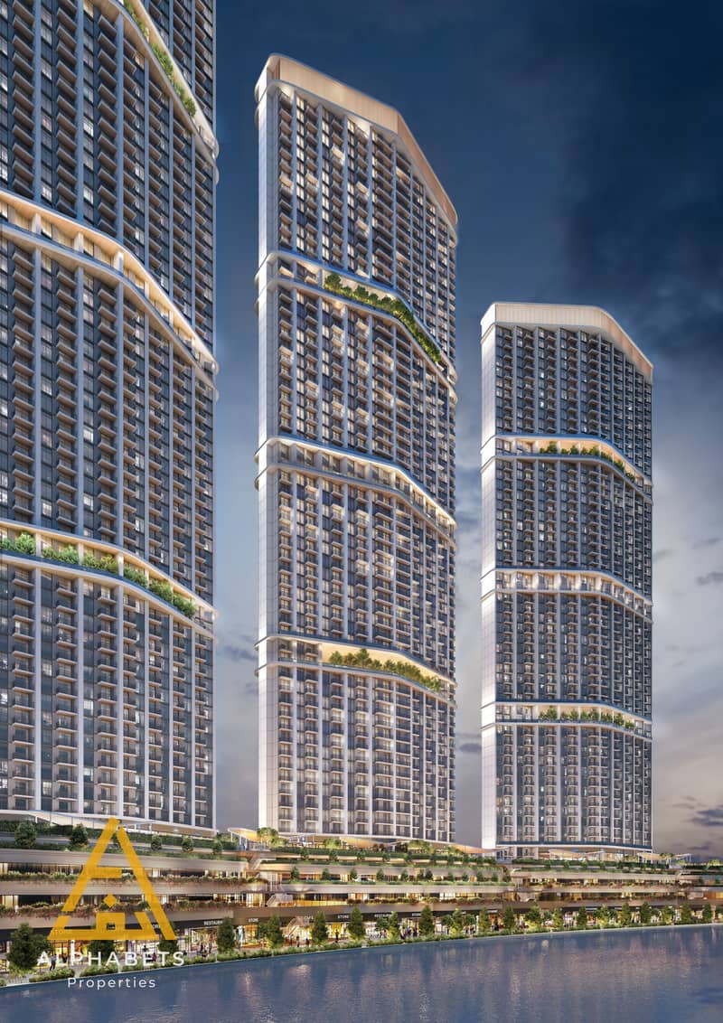 4 A6_DIMOND TOWER_CANAL SIDE_NIGHT VIEW_RENDER. jpg