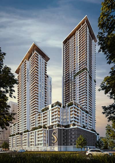 苏巴哈特兰社区， 迪拜 2 卧室公寓待售 - Crest Grande_Hartland side view. jpg