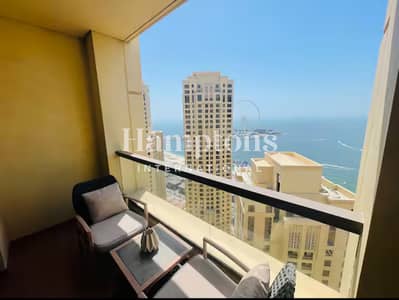 2 Bedroom Apartment for Rent in Jumeirah Beach Residence (JBR), Dubai - Sea View | High Floor | Renovated | Furnished