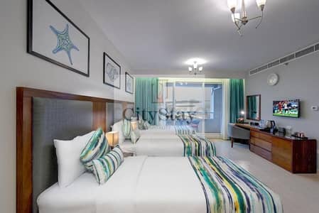 1 Bedroom Flat for Rent in Al Marjan Island, Ras Al Khaimah - Large Deluxe Triple Sea View In Serviced Hotel Apartments