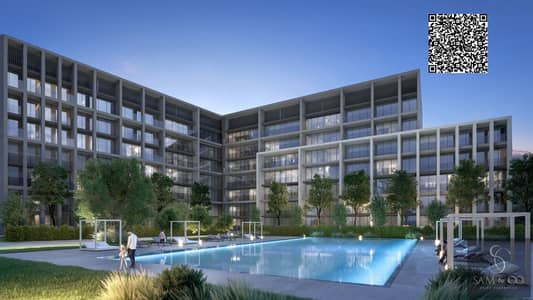 2 Bedroom Apartment for Sale in Aljada, Sharjah - 241011-pool view-01. jpg