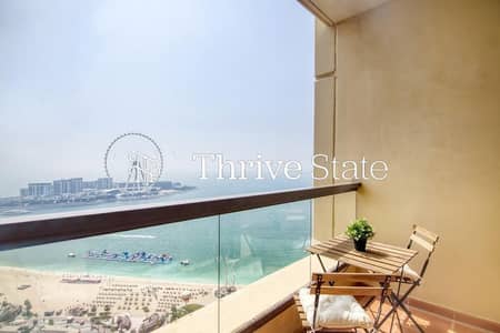 2 Bedroom Apartment for Rent in Jumeirah Beach Residence (JBR), Dubai - Lux Furnishing | Full Sea View | Vacant