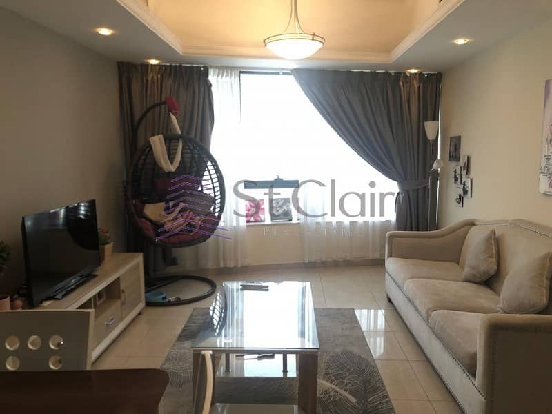 Fully Furnished 1 Bed | Near Metro | Low Floor