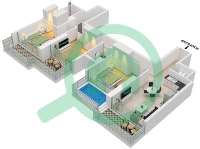 多瑙河2号大厦伊利茨1号 - 3 卧室公寓类型／单位A / UNIT 7 FLOOR 29-35戶型图