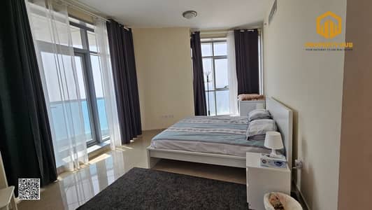2 Bedroom Apartment for Rent in Corniche Ajman, Ajman - 🌅 Luxury 2BHK + Dressing | Sea-Facing | ACR | 90K Rent