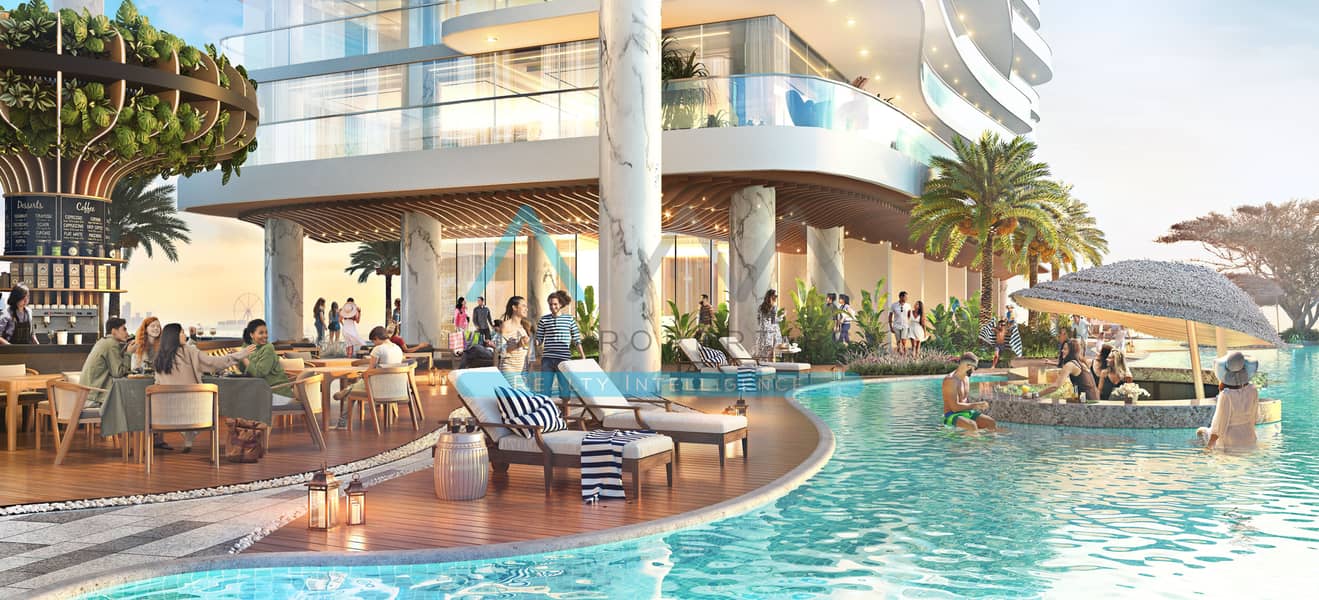 21 Damac Bay 2 Cafe and Pool view_230316002. jpg