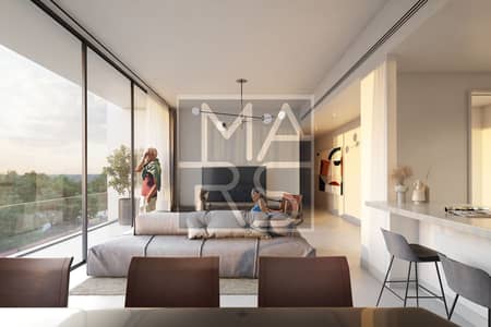 1 Bedroom Flat for Sale in Aljada, Sharjah - 230508-Living room copy. jpg