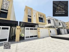 🏡للتملك الحرجميع الجنسيات باتمويل بنكي او كاش للبيع في عجمان فيلا فاخرة بالمويهات2 قابل للتفاوض طابقين 5غرف نوم ماستر مع مجلس وصاله كبيره بالمغاسل مط