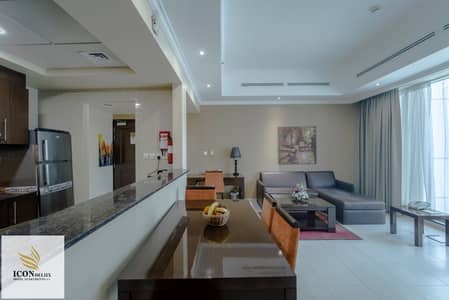 شقة فندقية 2 غرفة نوم للايجار في البرشاء، دبي - DLX SUITE 1BR LIVING ROOM. jpg