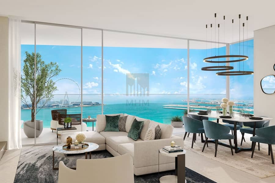Full Sea and Palm Views | High Floor | Luxurious