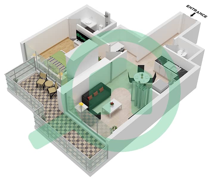 Elitz 2 by Danube Tower 1 - 1 Bedroom Apartment Type/unit EXECUTIVE/UNIT 3-9 FLOOR2 Floor plan Type Executive Unit 3 Floor 2-3,18 
Unit 4 Floor 2-18,20-25 
Unit 7 Floor 2-3 
Unit 6 Floor 3 
Unit 5 Floor 4-17,20-25 
Unit 8-9 Floor 4-17,20-25 interactive3D