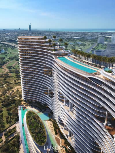 2 Cпальни Апартаменты Продажа в Бизнес Бей, Дубай - Aquarise Exterior-5. jpg