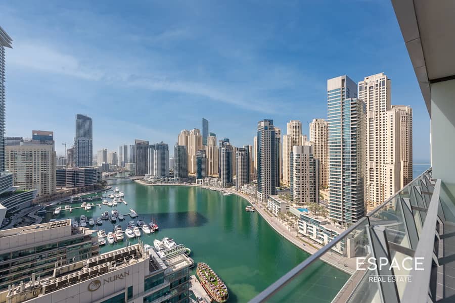 Full Marina View | Huge Balcony | Unfurnished