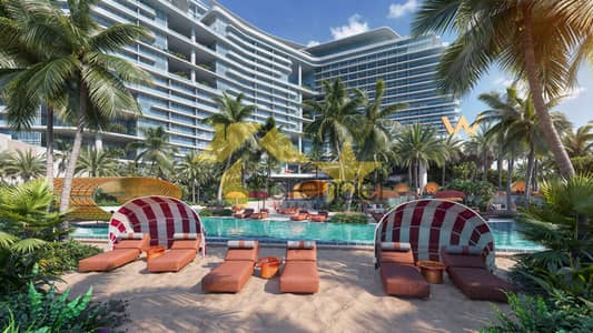 فلیٹ 1 غرفة نوم للبيع في جزيرة المرجان، رأس الخيمة - View 05-Family pool_w shade_250503. jpg