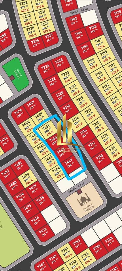 For Sale  4 Adjacent Residential Plots in Al Buleida, Sharjah  12,400 sq. ft