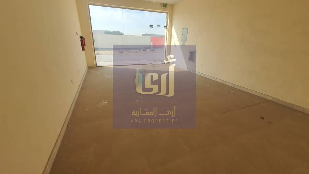 BIG SHOP FOR RENT 500/SQFT WITH EASY PAYMENTS IN GOOD LOCATION AL SAJAA AREA NEAR CEMENT FACTORY . .