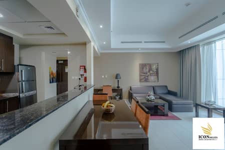 شقة فندقية 2 غرفة نوم للايجار في البرشاء، دبي - DLX SUITE 1BR LIVING ROOM. jpg