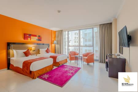 شقة فندقية 2 غرفة نوم للايجار في البرشاء، دبي - DLX SUITE 2BR  TWIN BED. JPG