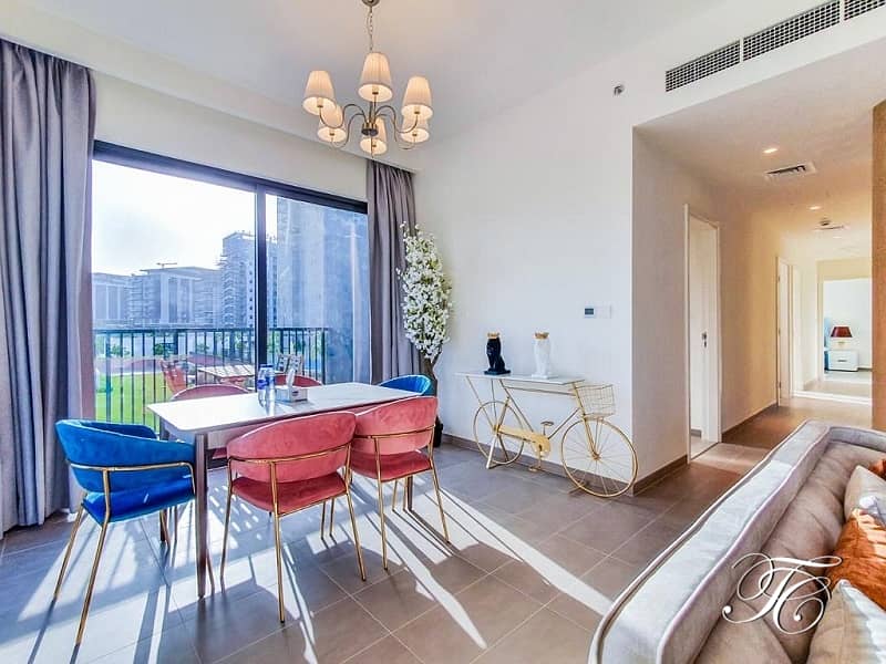 Semi-Furnished | Park and Pool View | Closed Kitchen